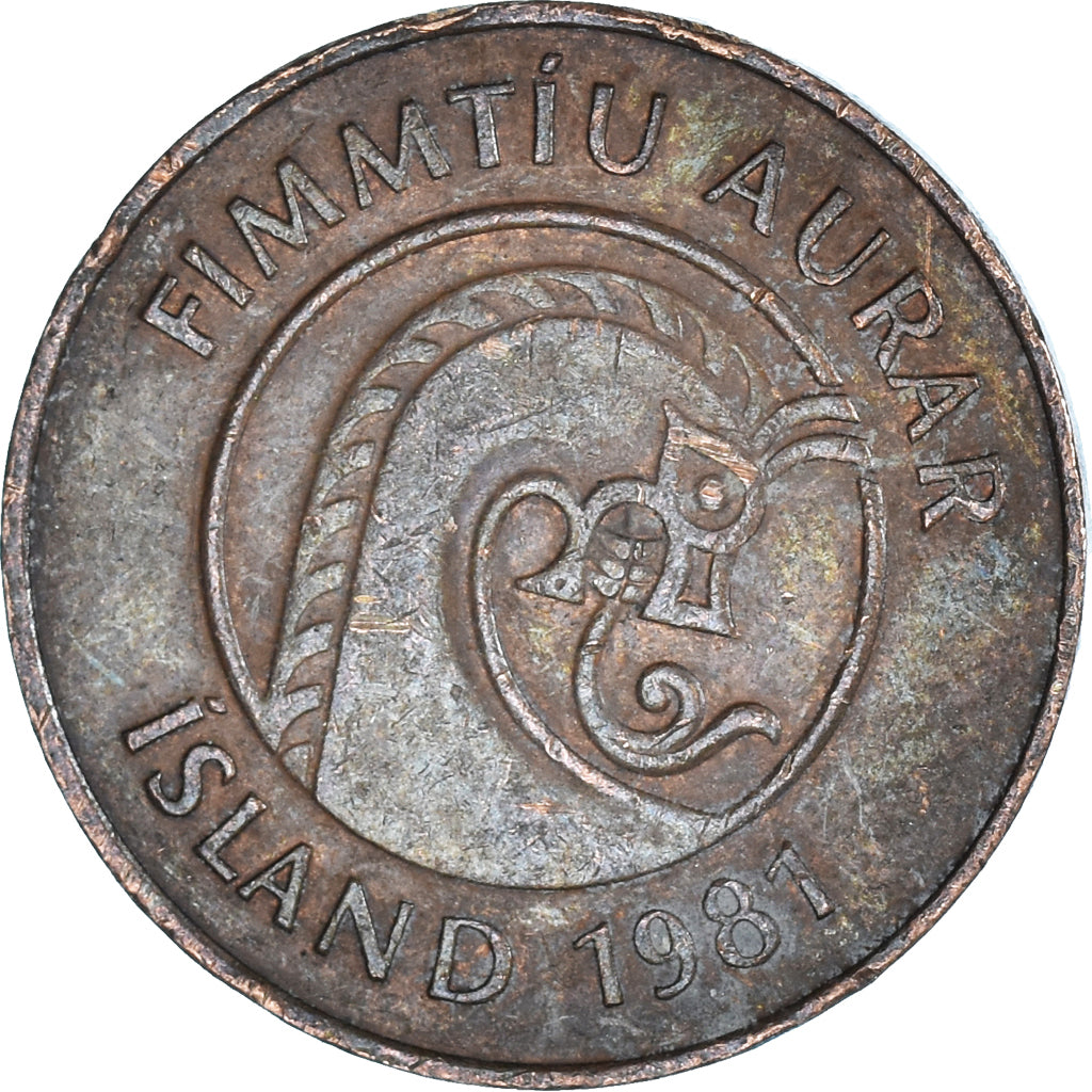 Monnaie, Islande, 50 Aurar, 1981