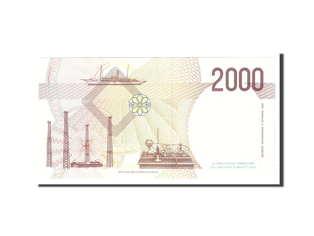 Italy, 2000 Lire, 1990, KM:115, Undated, UNC(65-70)