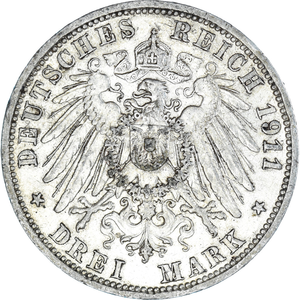 Coin, Germany, 3 Mark, 1911