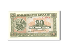 Banknote, Greece, 20 Drachmai, 1940, 1940-04-06, KM:315, UNC(65-70)