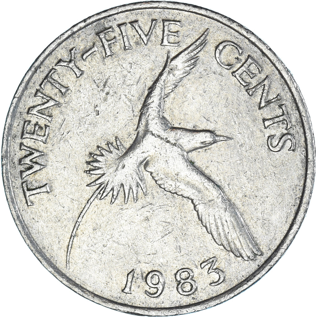 Coin, Bermuda, 25 Cents, 1983