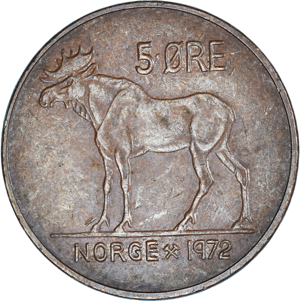 Monnaie, Norvège, 5 Öre, 1972