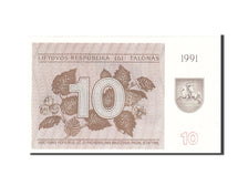 Banknot, Litwa, 10 (Talonas), 1991, Undated, KM:35b, UNC(65-70)