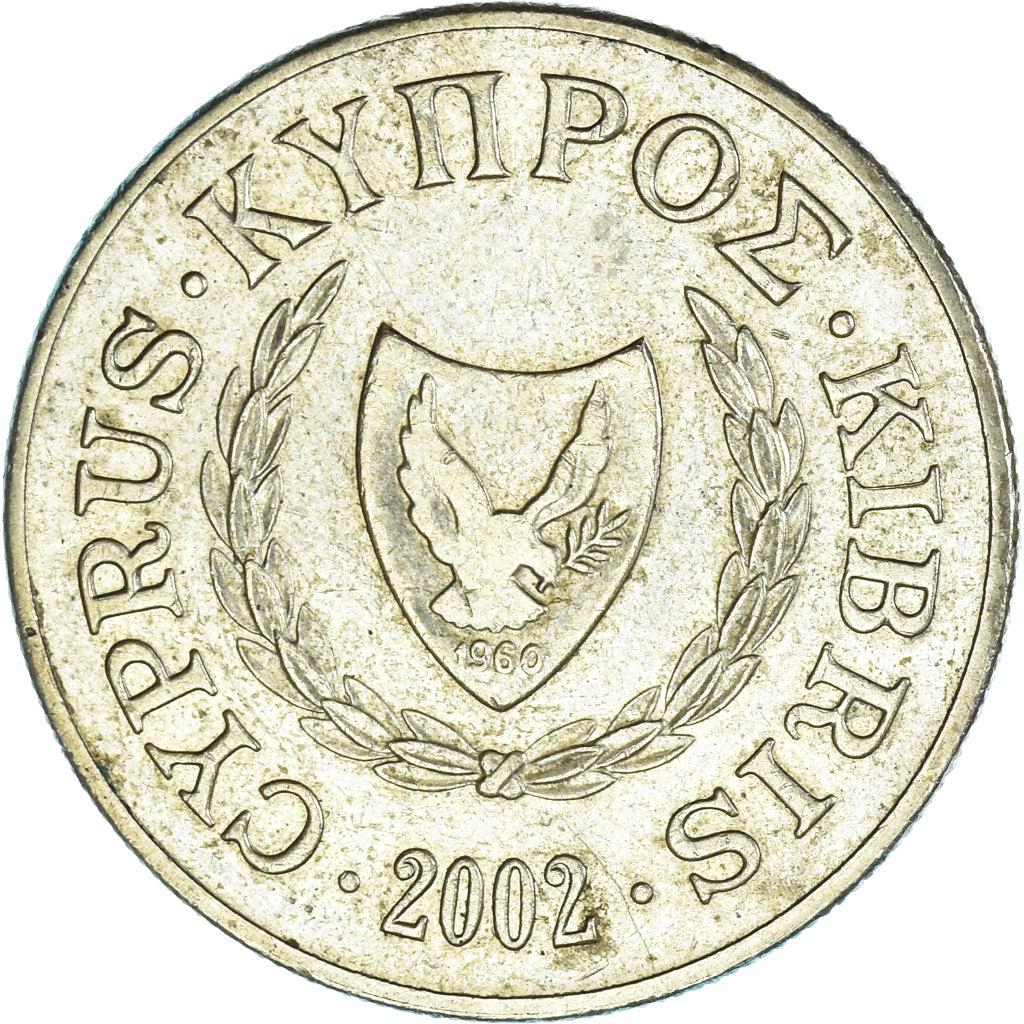 Moeda, Chipre, 10 Cents, 2002