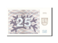 Banknot, Litwa, 25 (Talonas), 1991, Undated, KM:36b, UNC(65-70)