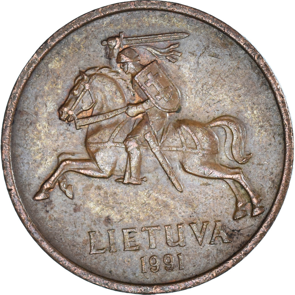 Moneta, Litwa, 50 Centu, 1991