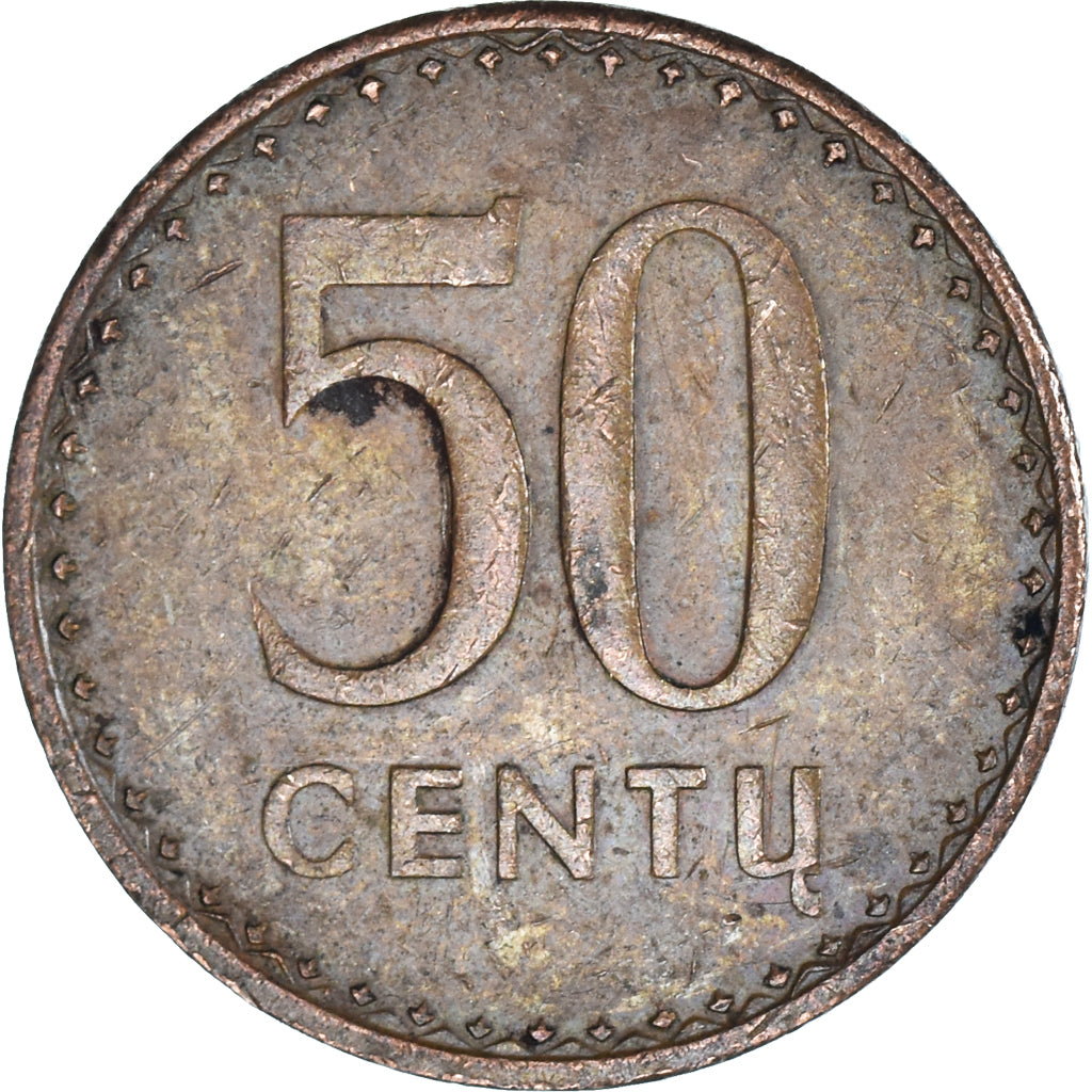 Moneta, Litwa, 50 Centu, 1991
