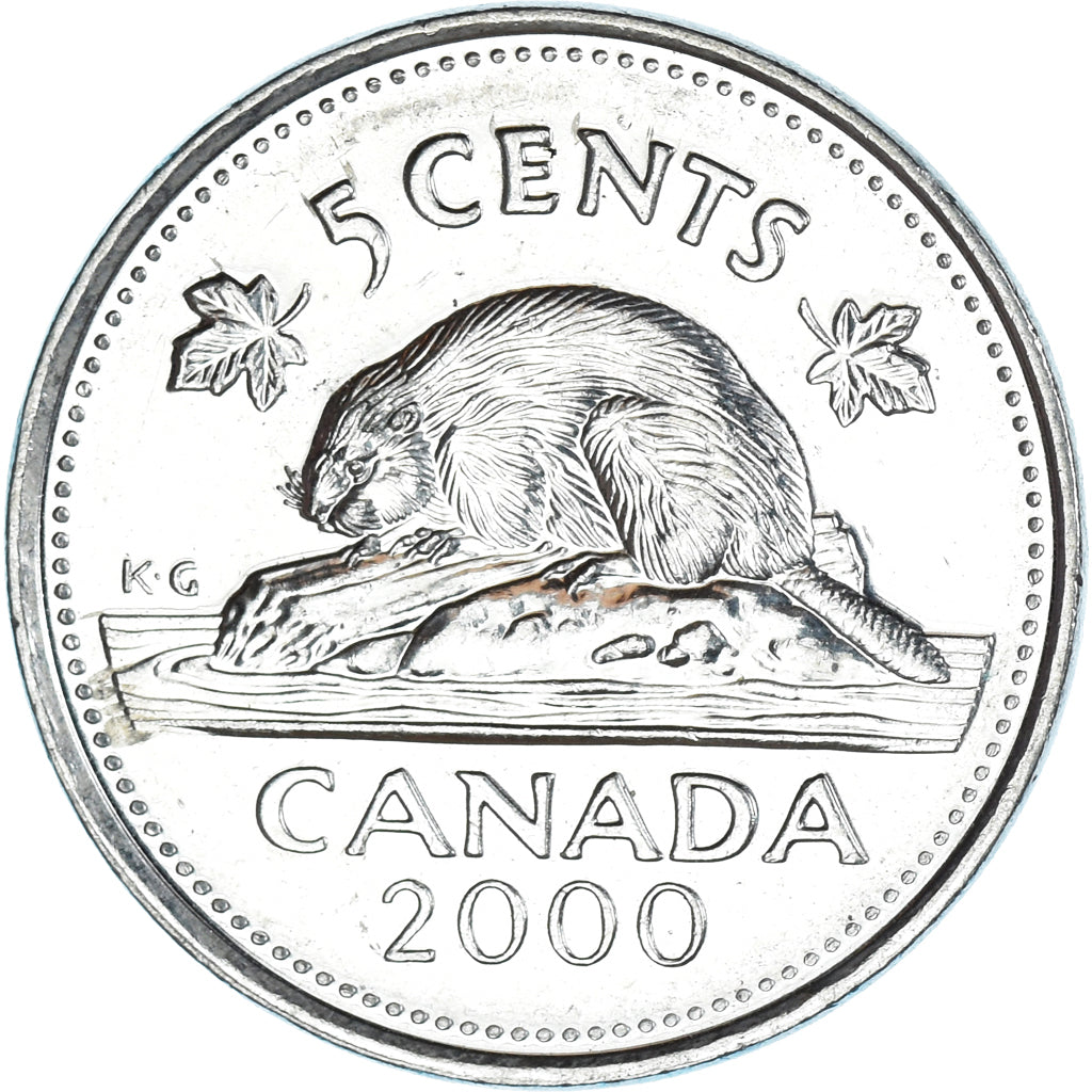 Coin, Canada, 5 Cents, 2000