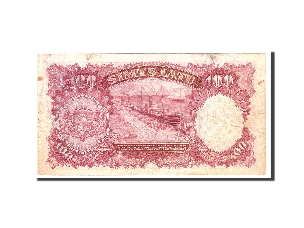 Banknote, Latvia, 100 Latu, 1939, Undated, KM:22a, VG(8-10)