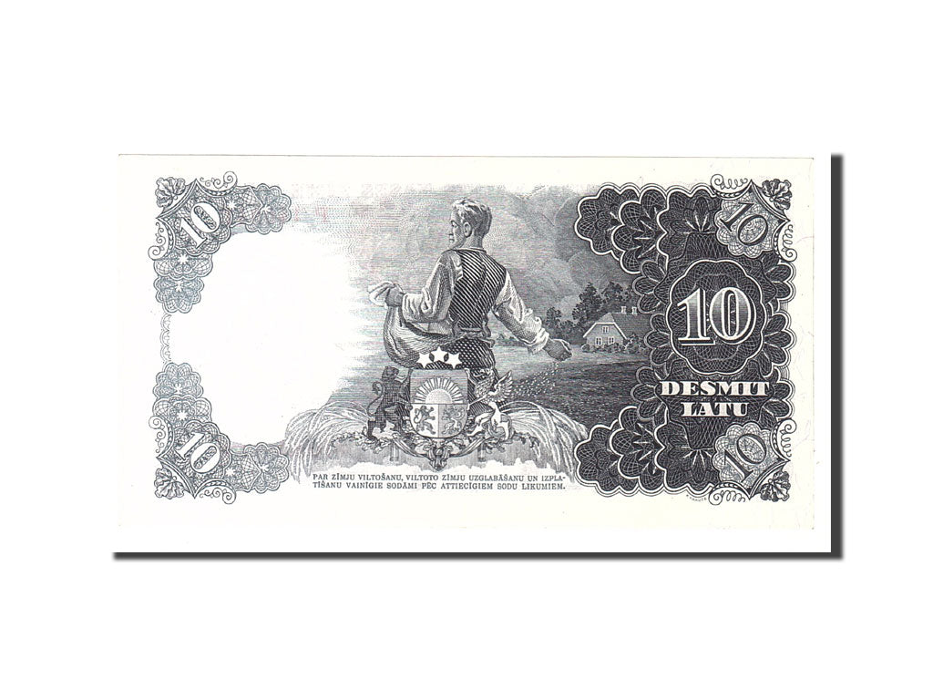 Banknote, Latvia, 10 Latu, 1937, Undated, KM:29a, UNC(65-70)