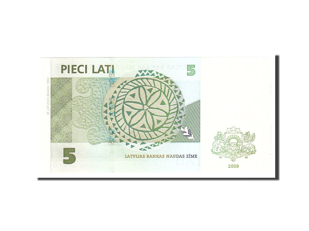Banknote, Latvia, 5 Lati, 2009, Undated, KM:53c, UNC(65-70)