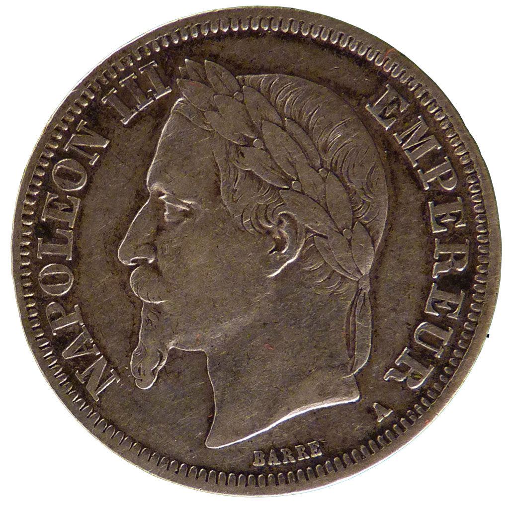 FRANCE, Napoléon III, 2 Francs, 1867, Paris, EF(40-45), Silver, Gadoury #527, 1.