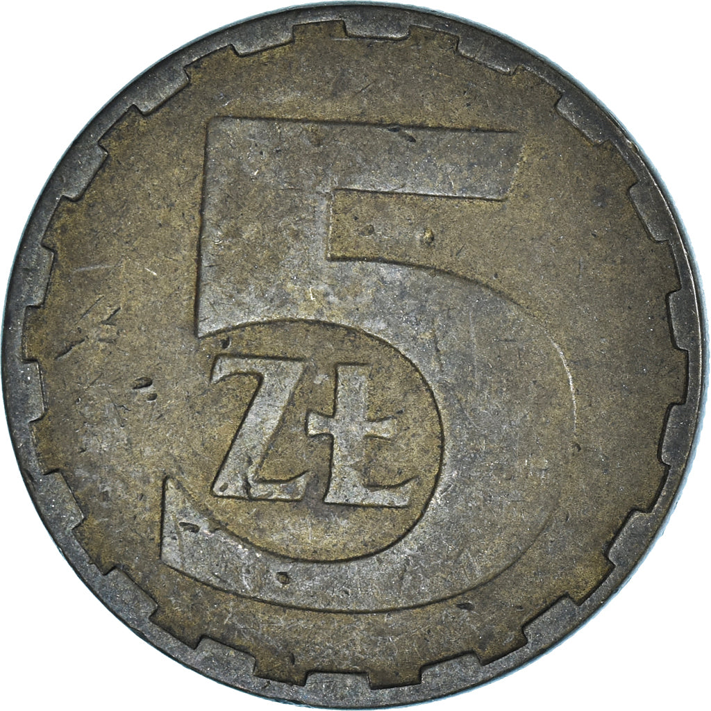 Moneta, Polska, 5 Zlotych, 1982, VF(30-35)