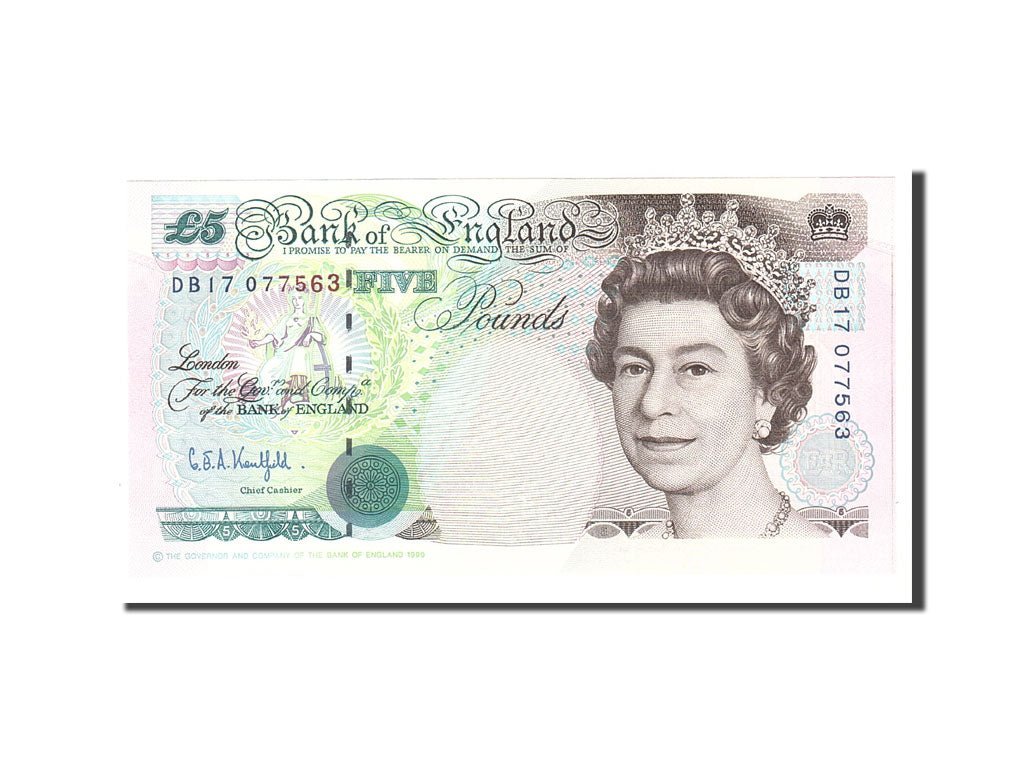 Banknote, Great Britain, 5 Pounds, 1991, Undated, KM:382b, UNC(65-70)