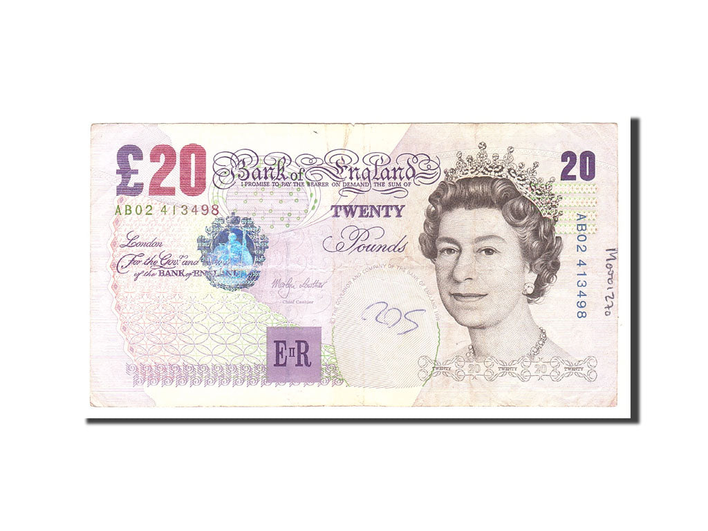Banknote, Great Britain, 20 Pounds, 1999, Undated, KM:390a, VF(30-35)