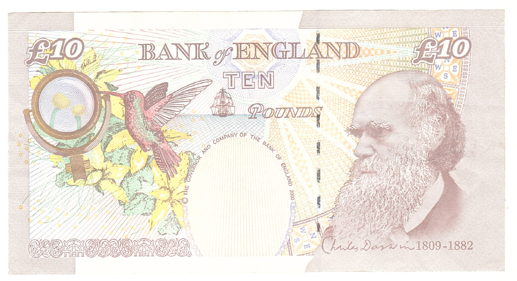 Banknote, Great Britain, 10 Pounds, 2000, Undated, KM:389a, EF(40-45)