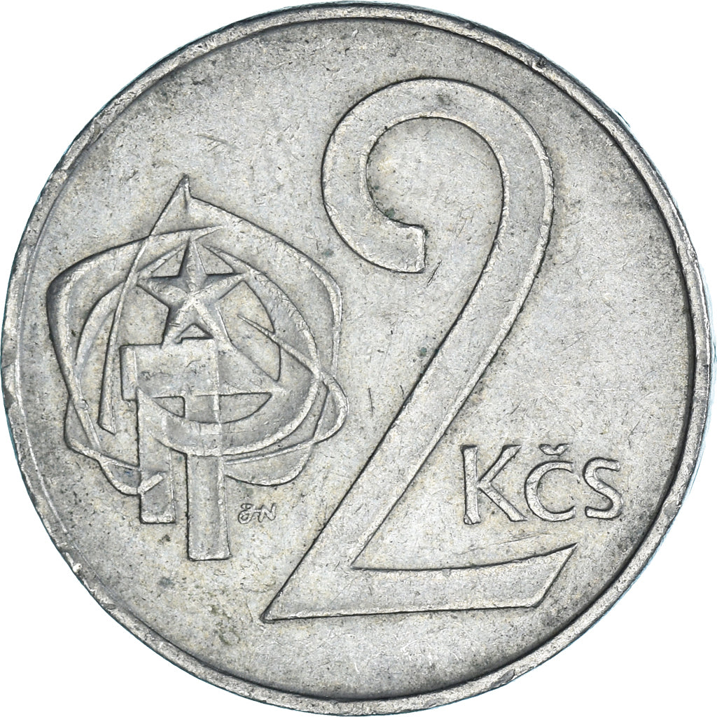 Moeda, Checoslováquia, 2 Koruny, 1989