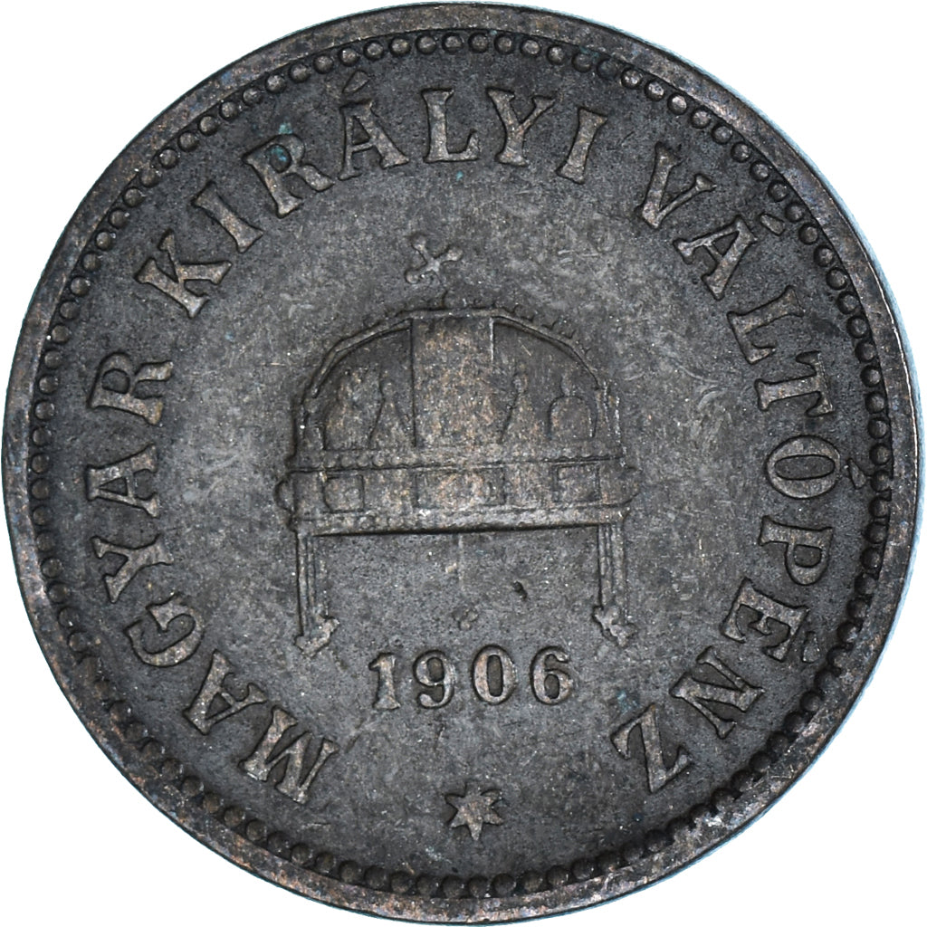 Munten, Hongarije, 2 Filler, 1906