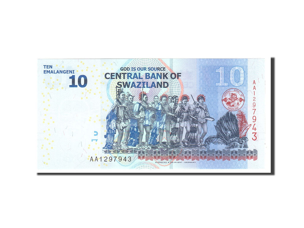 Banknote, Swaziland, 10 Emalangeni, 2010, 2010-09-06, KM:36a, UNC(65-70)