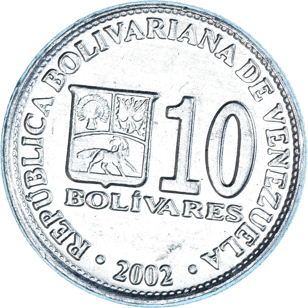 Coin, Venezuela, 10 Bolívares, 2002