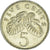 Coin, Singapore, 5 Cents, 2009
