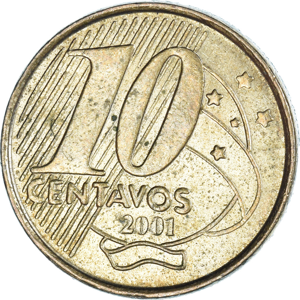 Moneta, Brasile, 10 Centavos, 2001
