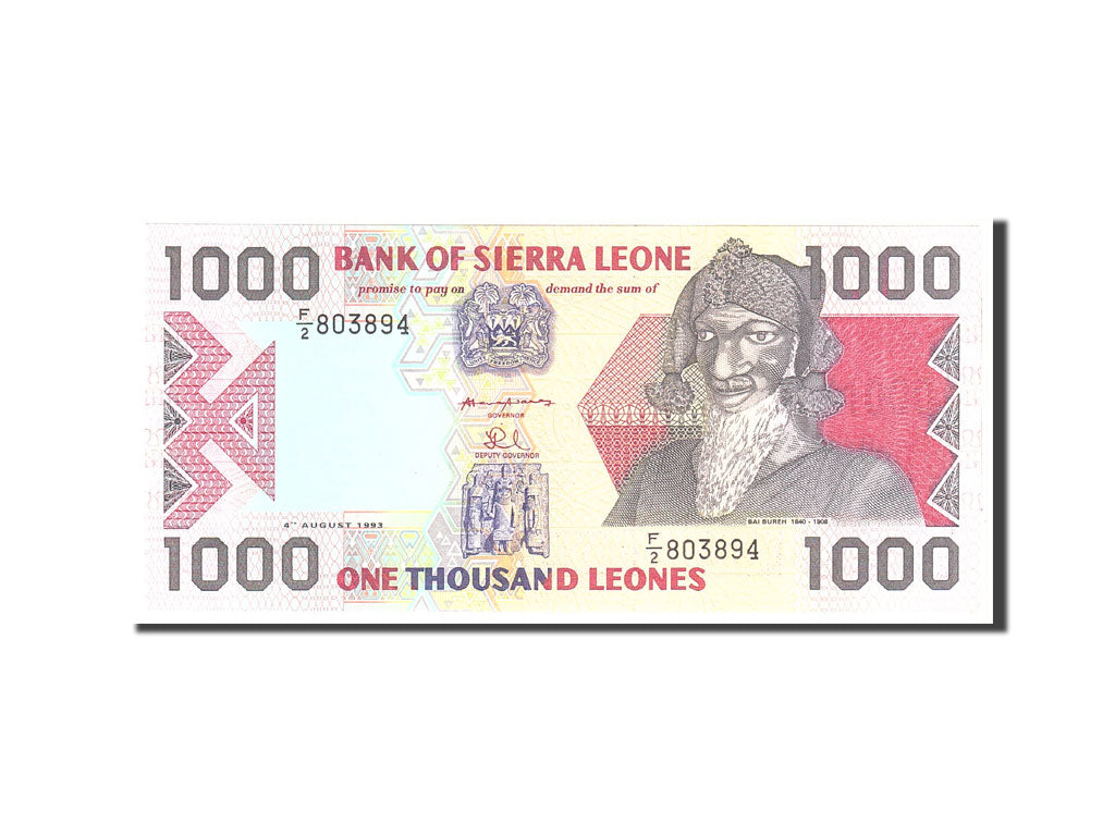 Sierra Leone, 1000 Leones, 1993, 1993-08-04, KM:20a, UNC(65-70)