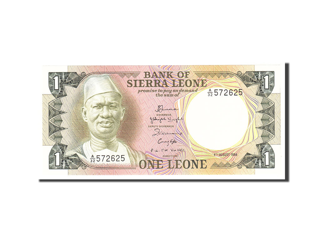 Banknote, Sierra Leone, 1 Leone, 1984, 1984-08-04, KM:5e, UNC(65-70)