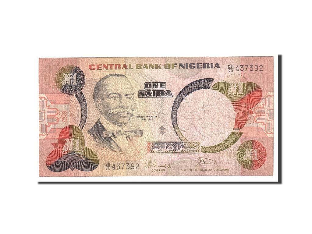 Nigeria, 1 Naira, 1984, Undated, KM:23b, VF(20-25)