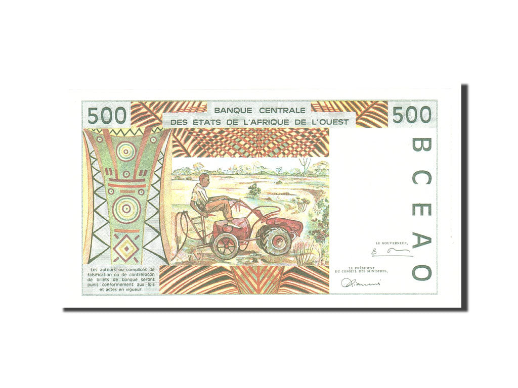 Stati dell'Africa occidentale, 500 Francs, 1997, KM:910Sa, Undated, FDS