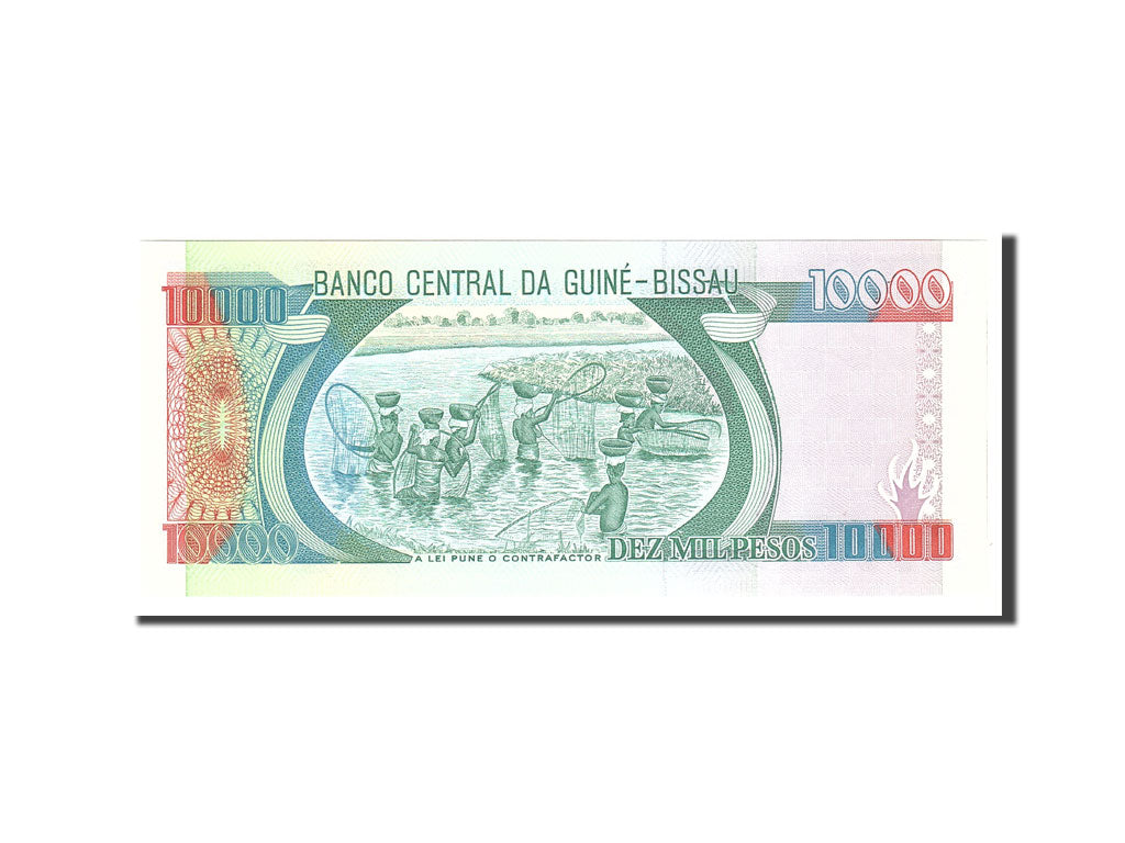 Banknote, Guinea-Bissau, 10,000 Pesos, 1993, 1993-03-01, KM:15b, UNC(65-70)