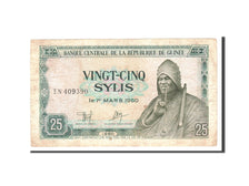 Guinea, 25 Sylis, 1980, Undated, KM:24a, VF(20-25)