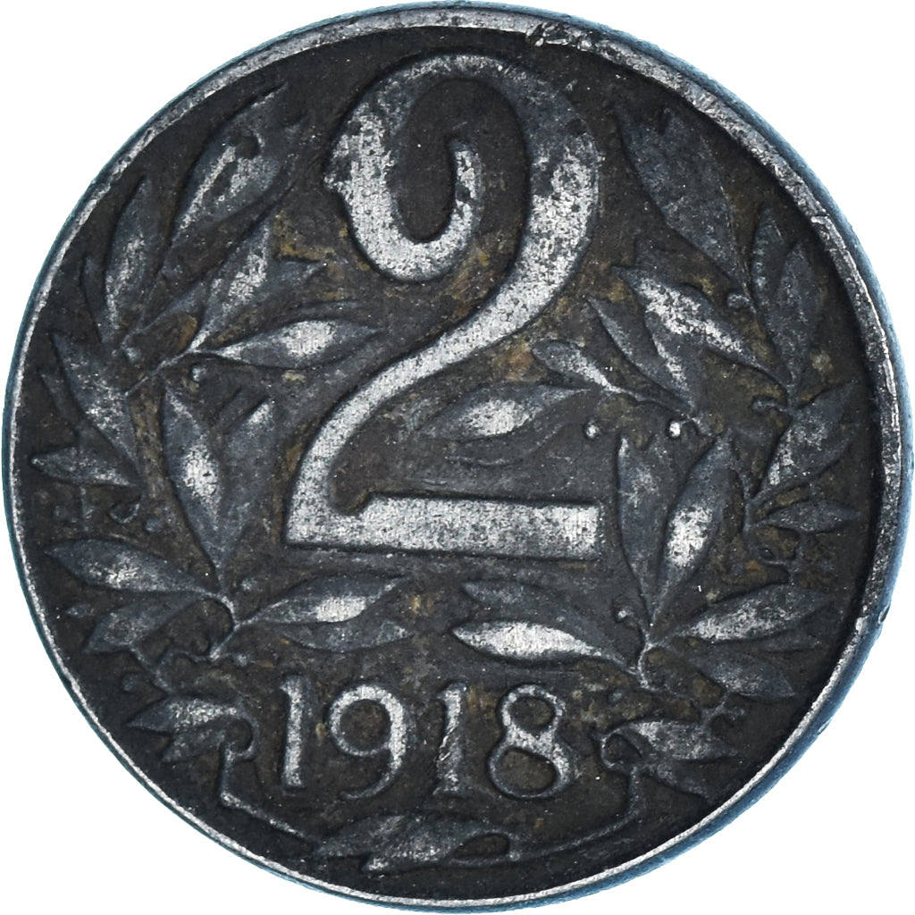 Coin, Austria, 2 Heller, 1918