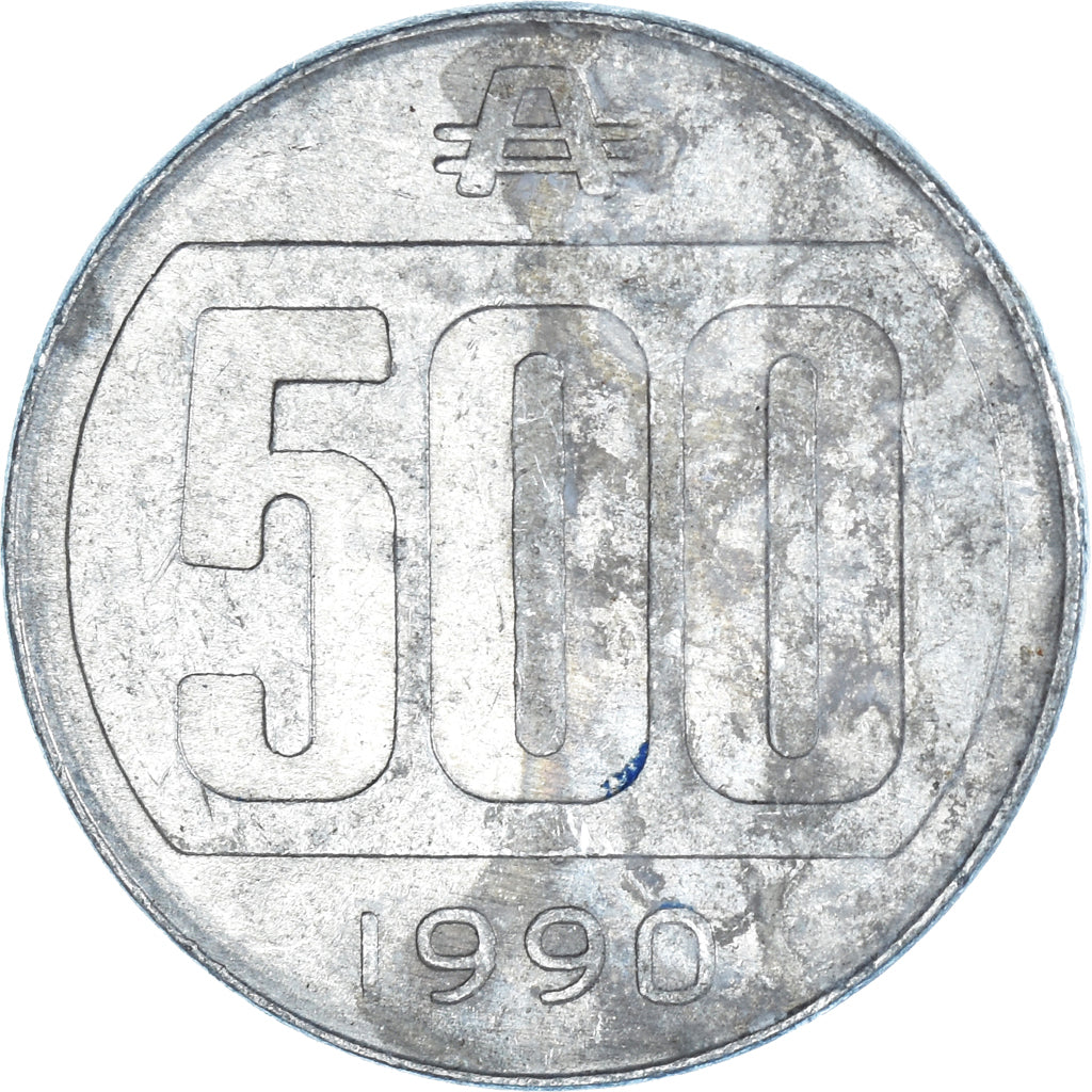 Coin, Argentina, 500 Australes, 1990