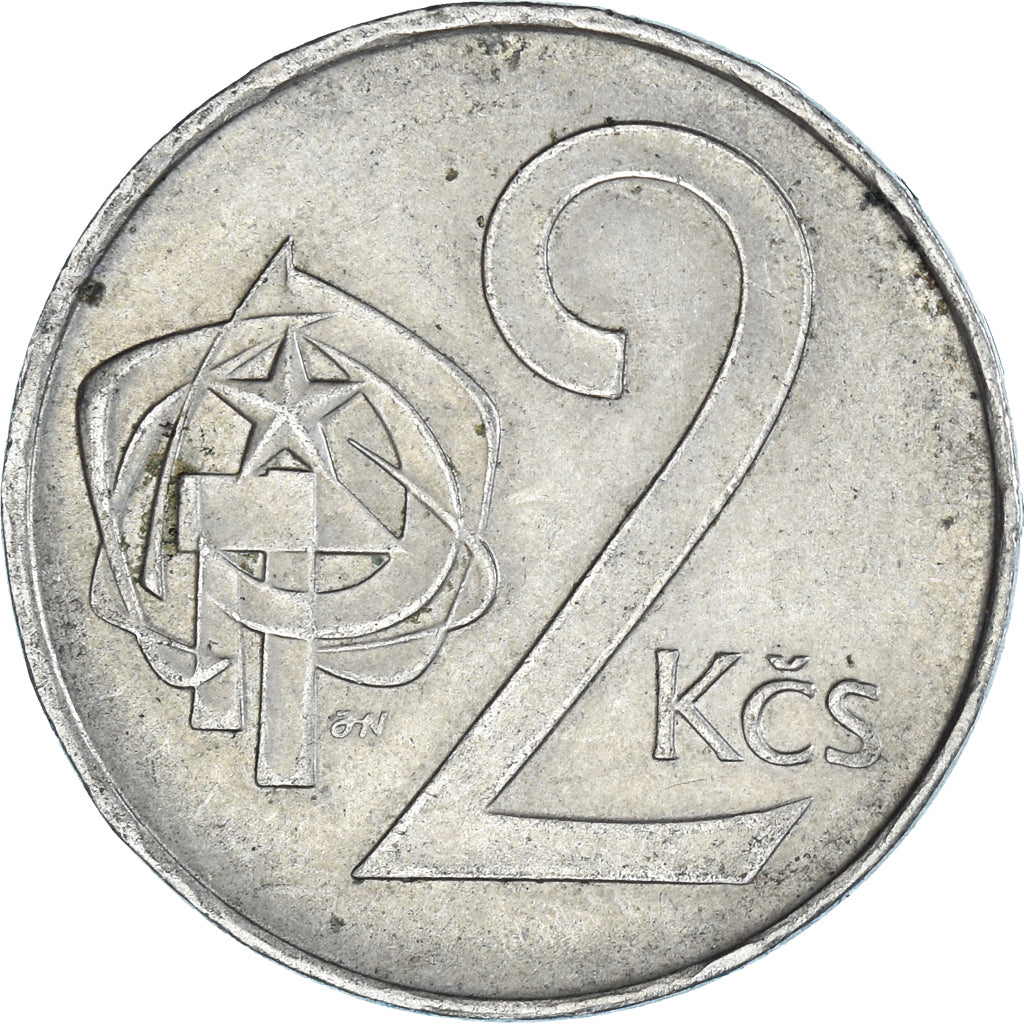Coin, Czechoslovakia, 2 Koruny, 1985