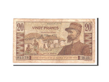 Banconote, Africa equatoriale francese, 20 Francs, 1947, KM:22, Undated, MB+