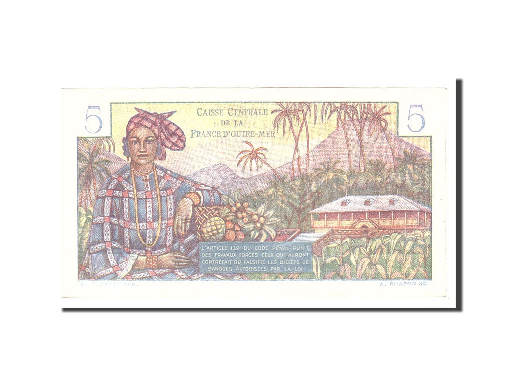 French Equatorial Africa, 5 Francs, 1947, KM:20b, Undated, UNC(63)