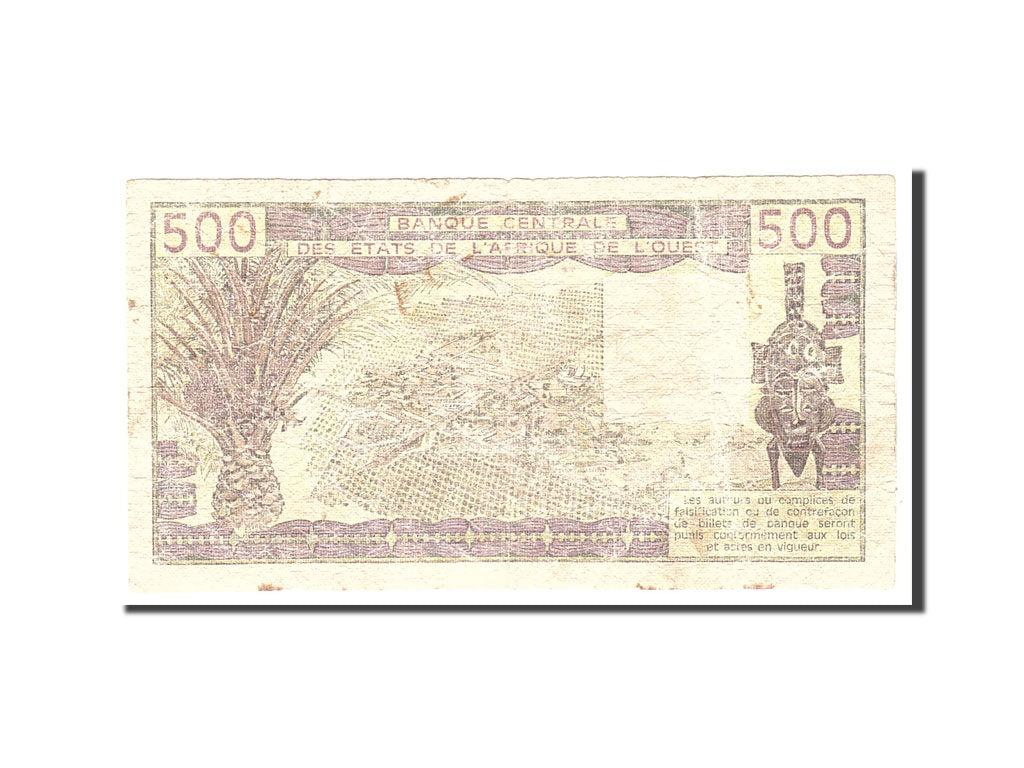 Banconote, Stati dell'Africa occidentale, 500 Francs, 1985, KM:706Kh, Undated