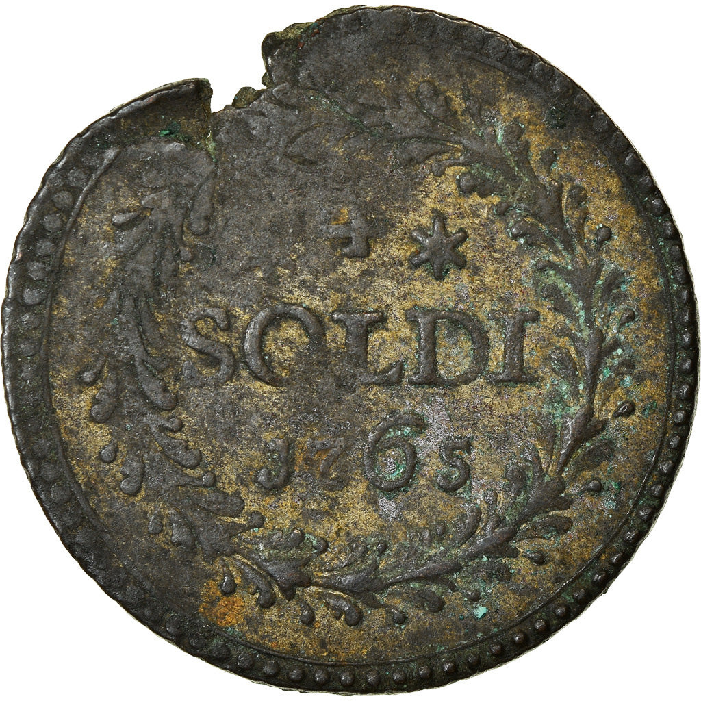 Coin, ITALIAN STATES, CORSICA, General Pasquale Paoli, 4 Soldi, 1765, Murato