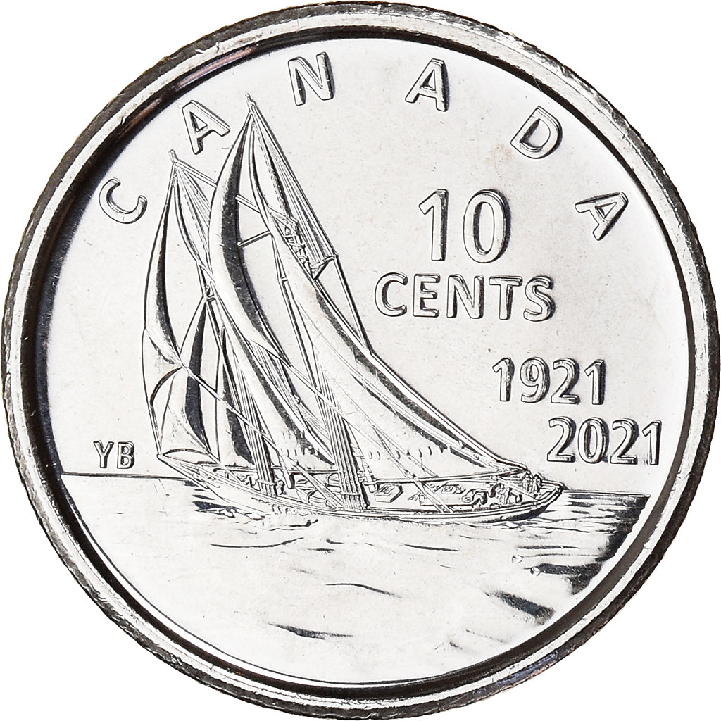 Moneta, Canada, 10 Cents, 2021, Royal Canadian Mint, 100e anniversaire du