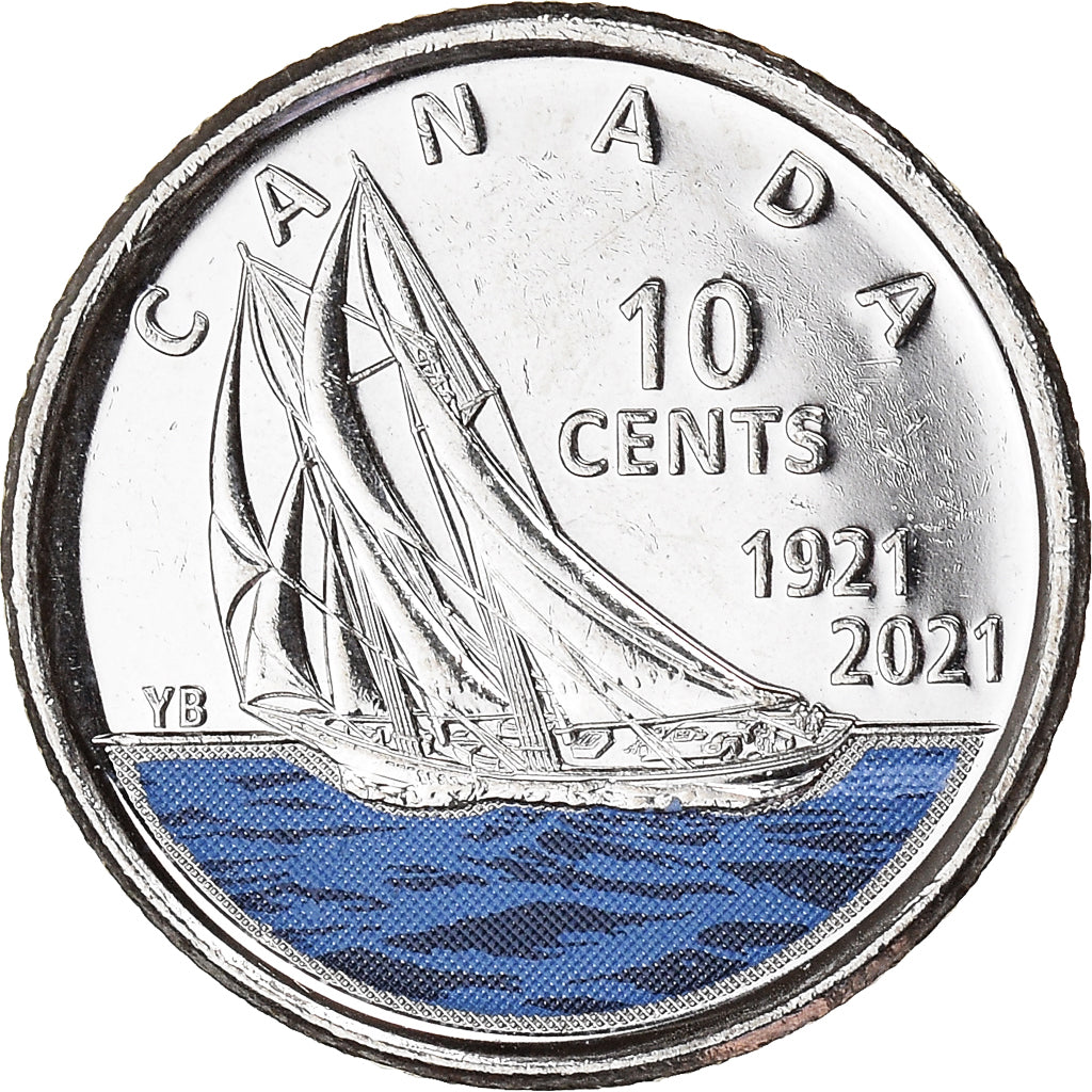 Coin, Canada, 10 Cents, 2021, Royal Canadian Mint, 100e anniversaire du