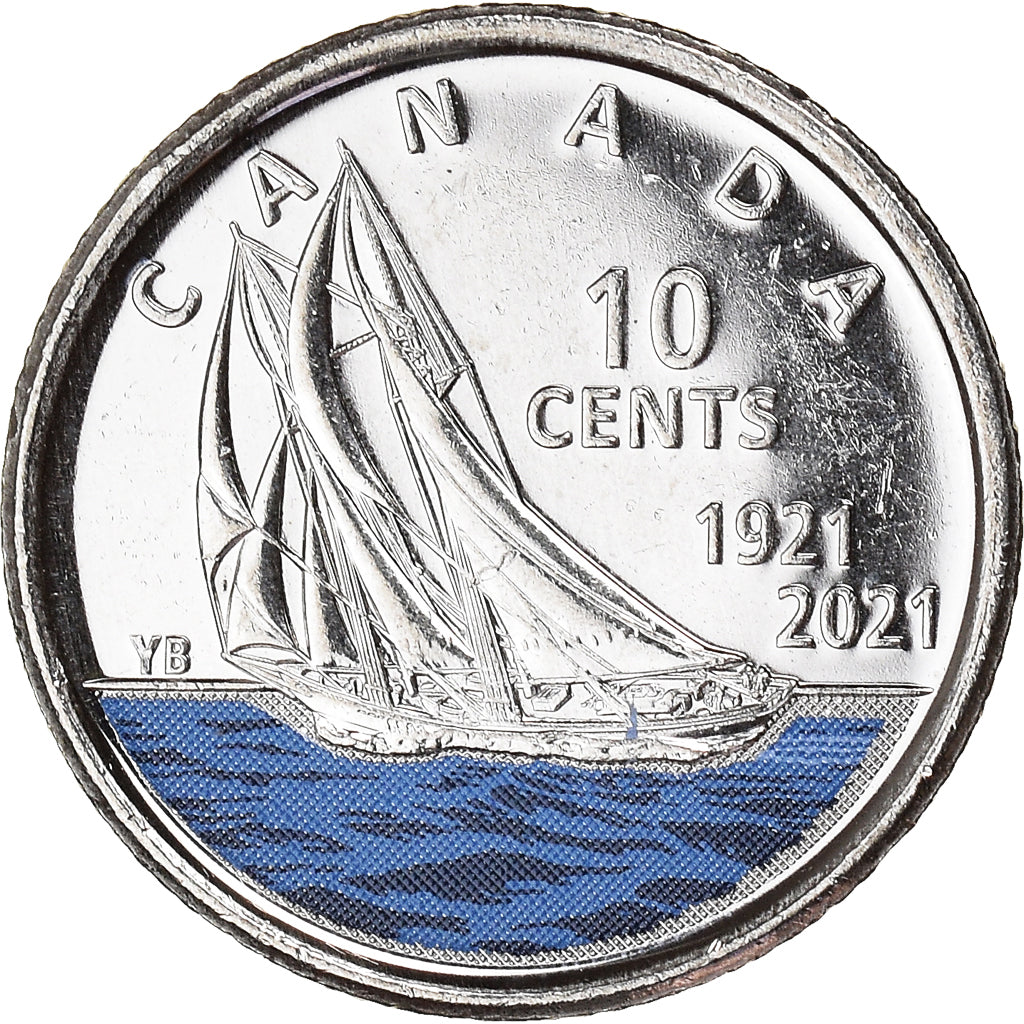 Moneta, Canada, 10 Cents, 2021, Royal Canadian Mint, 100e anniversaire du