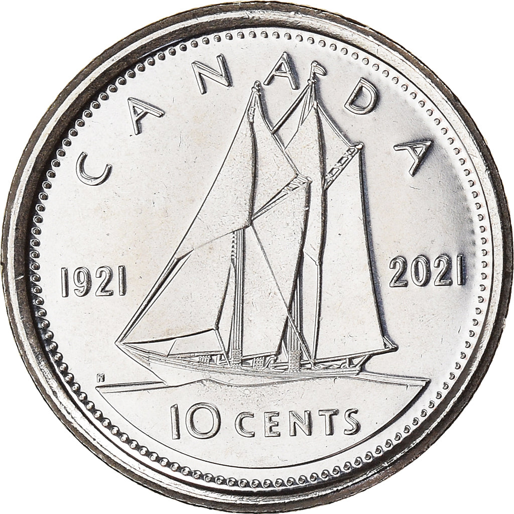 Monnaie, Canada, 10 Cents, 2021, Royal Canadian Mint, SPL, Acier plaqué nickel