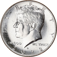 Coin, United States, Half Dollar, 2022, Denver, MS(63), Copper-Nickel Clad