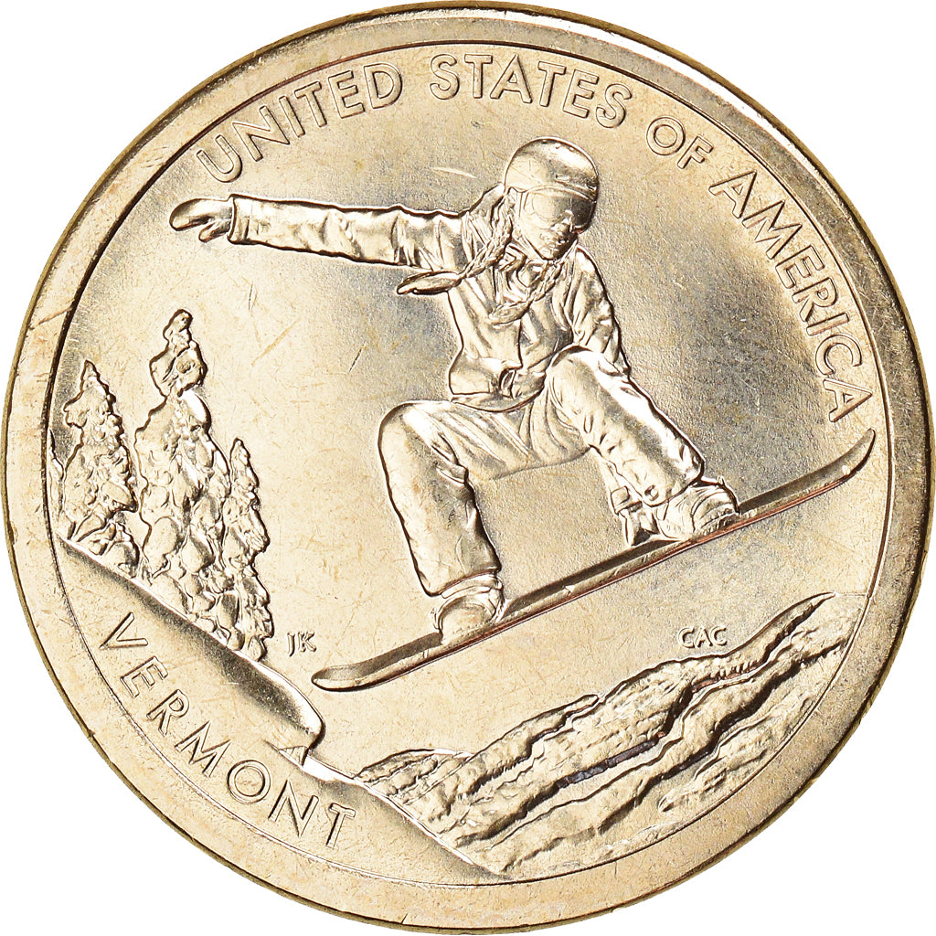 Coin, United States, Dollar, 2022, Philadelphia, American Innovation - Vermont