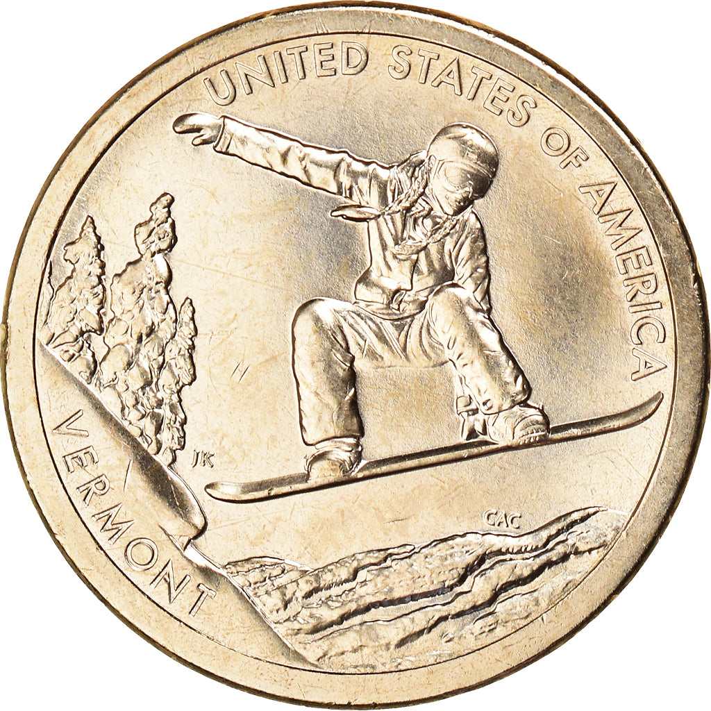 Coin, United States, Dollar, 2022, Philadelphia, American Innovation - Vermont