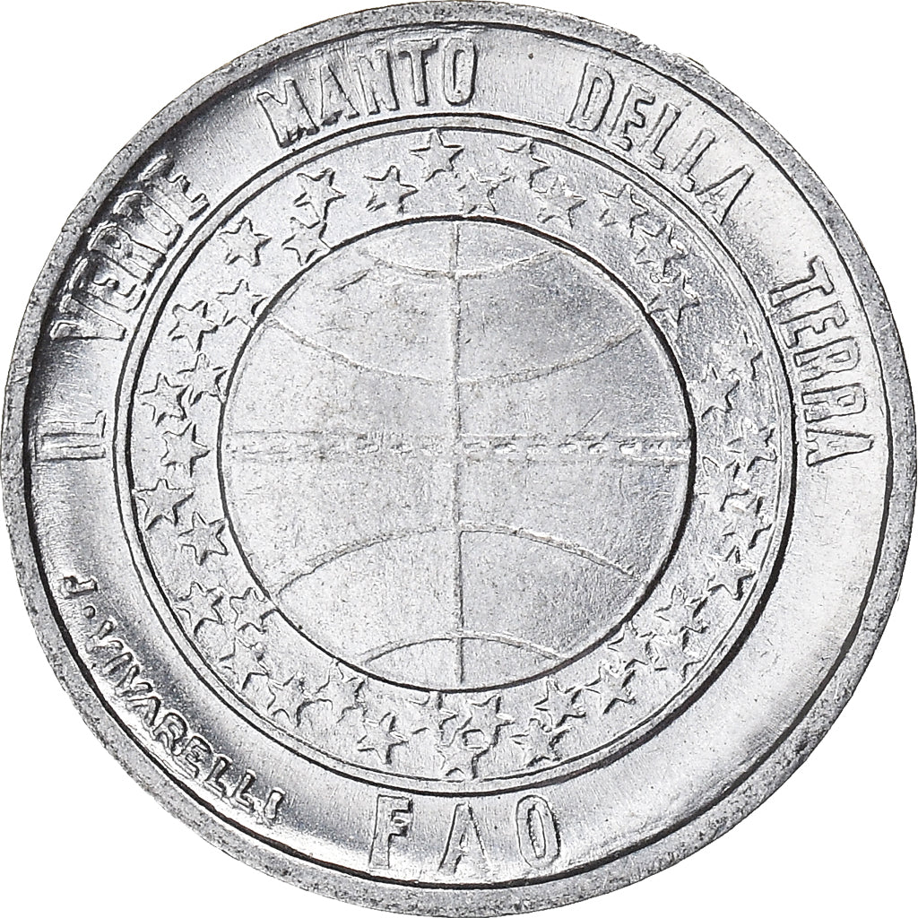 Moneda, San Marino, Lira, 1977, FAO, MBC+, Aluminio, KM:63