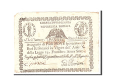 Billet, États italiens, 9 Paoli, 1798, Undated, KM:S539, TB