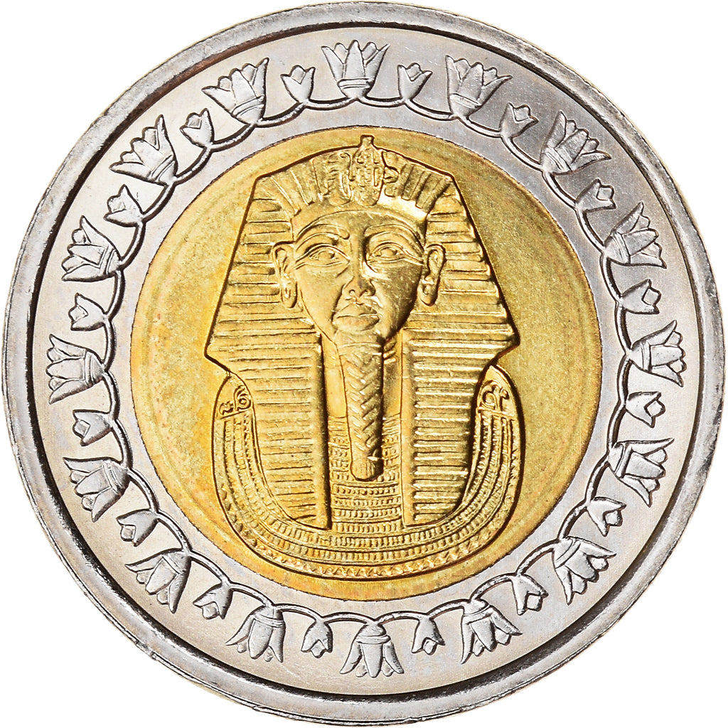 Coin, Egypt, Pound, 2008/AH1429, Cairo, MS(63), Bi-Metallic, KM:940a