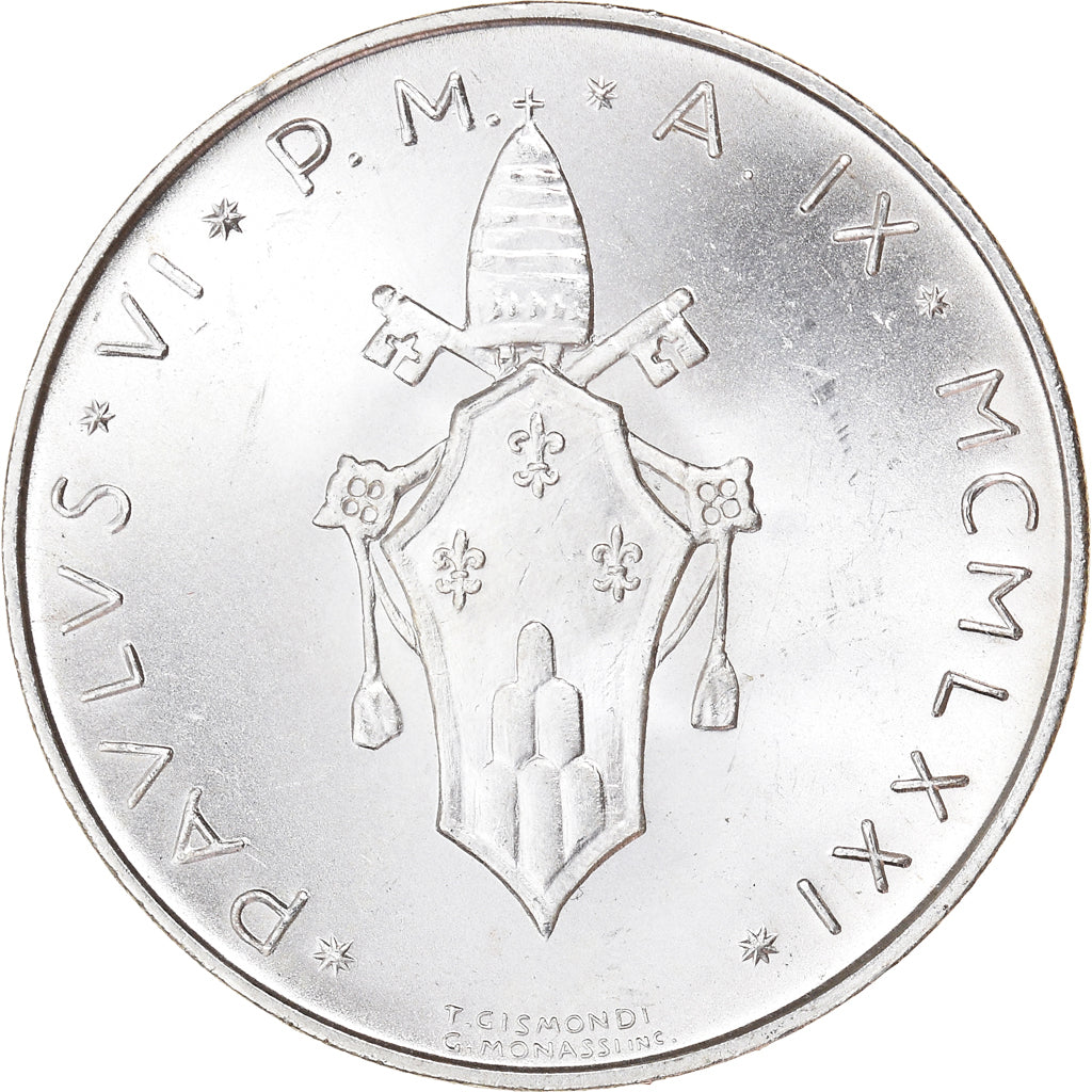 Moneta, CITTÀ DEL VATICANO, Paul VI, 500 Lire, 1971, SPL, Argento, KM:123